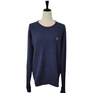 Love Your Melon Heathered Speckled Blue Raglan Sleeve Sweatshirt Size L